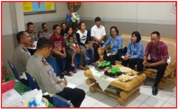 ABH LAKALANTAS AN.NI KETUT KARNITI DS.SALADAN KELUARGA KORBAN NI NENGAH RUJI (ALM) DARI KAYUBIHI 