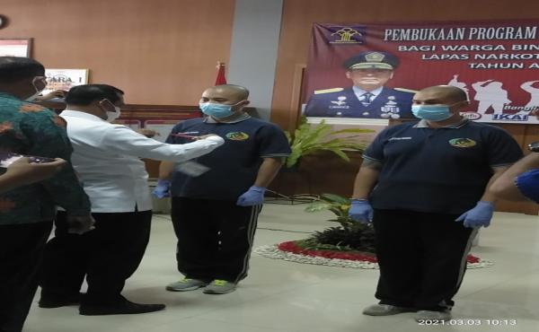 PEMBUKAAN PROGRAM REHABILITASI SOSIAL DAN MEDIS BAGI BINAAN LAPAS NARKOTIKA